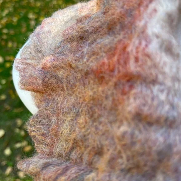 Unique Wet Felted Wool Scarf/collar - Picture 4 of 6